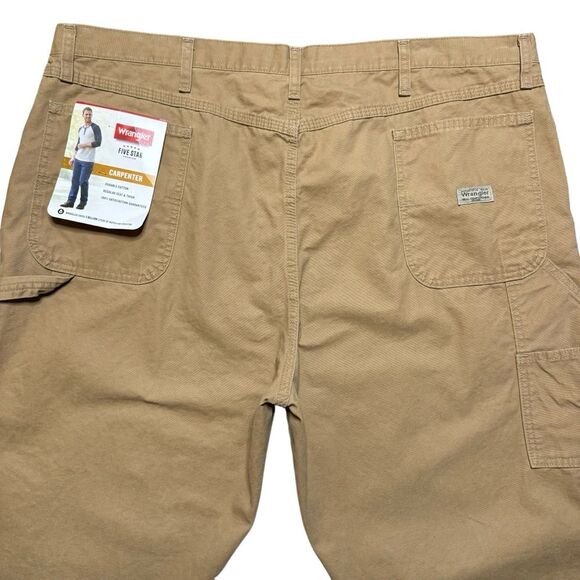Wrangler Men's Khaki Chino Carpenter Painter Pants 100% Cotton Size 46x32 - Picture 1 of 8